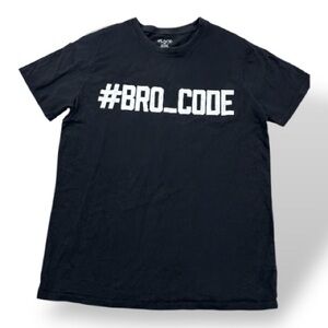 Place Black Short Sleeve Graphic #BRO CODE TShirt